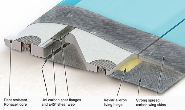 Snipe molded wing construction