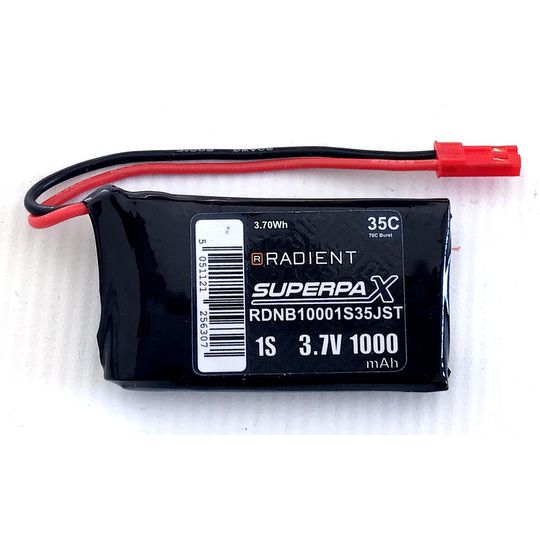 LiPo 1S 1000mAh 3.7V 35C JST (RDNB10001S35JST)