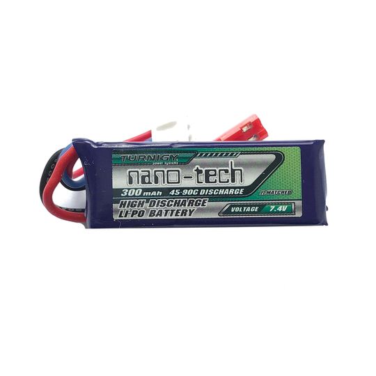Nanotech 2S 300 mAh LiPo Battery 45C (NTECH-2S300)