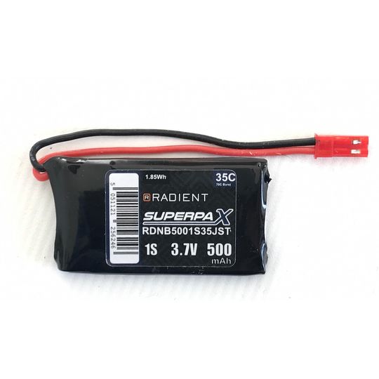 Radient Superpa LiPo 1S 500mAh 3.7V 35C JST (RDNB5001S35JST)