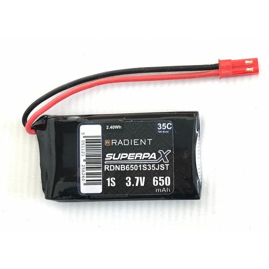Radient Superpa LiPo 1S 650mAh 3.7V 35C JST (RDNB6501S35JST)