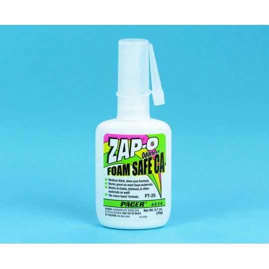 ZAP Odourless Foam Safe CA+ 0.7 oz Superglue PT25 (ZAP-FOAM-SAFE-CA)