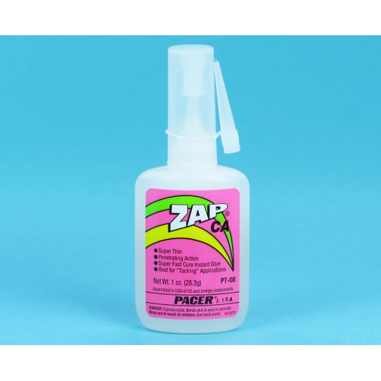 ZAP Thin CA 1oz Bottle Superglue PT08 (ZAP-THIN-1OZ)
